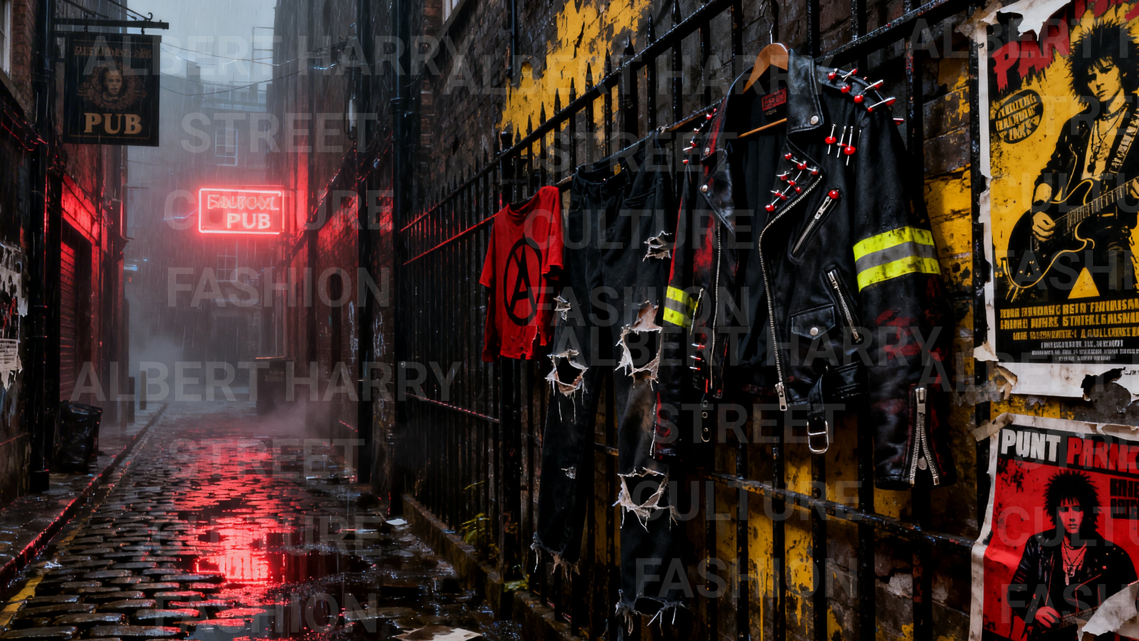 UK Punk Rock Street Wallpaper Collection — Digital Download | 70s 80s Punk Art for All Devices