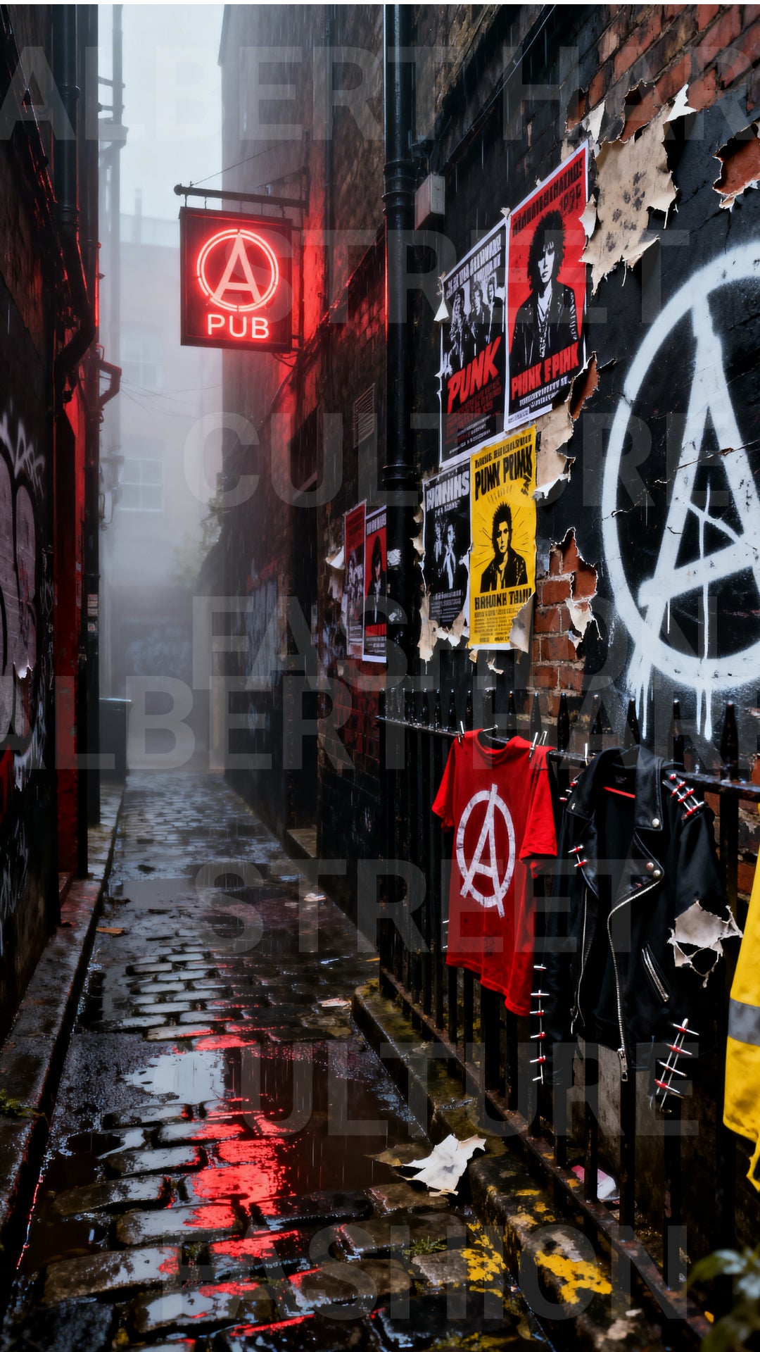UK Punk Rock Street Wallpaper Collection — Digital Download | 70s 80s Punk Art for All Devices
