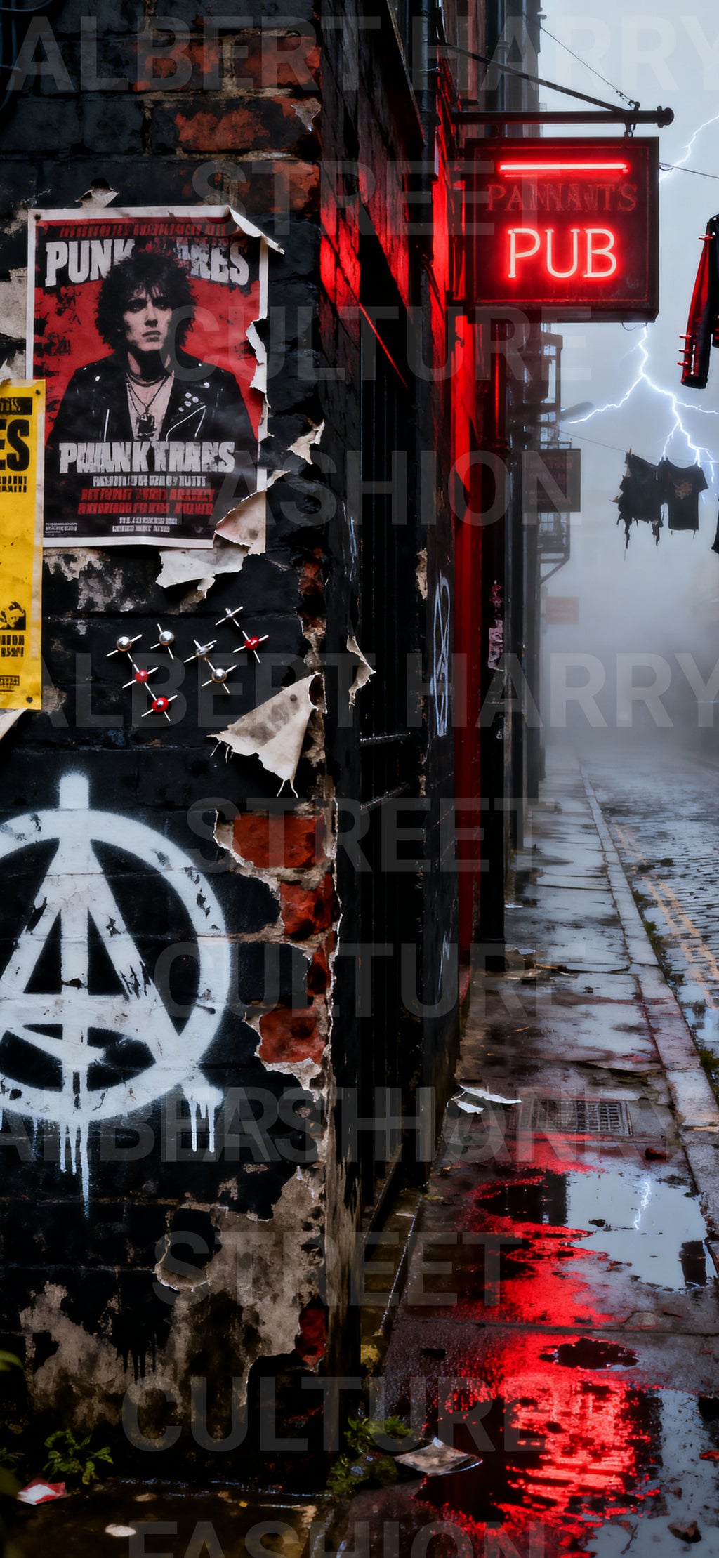 UK Punk Rock Street Wallpaper Collection — Digital Download | 70s 80s Punk Art for All Devices