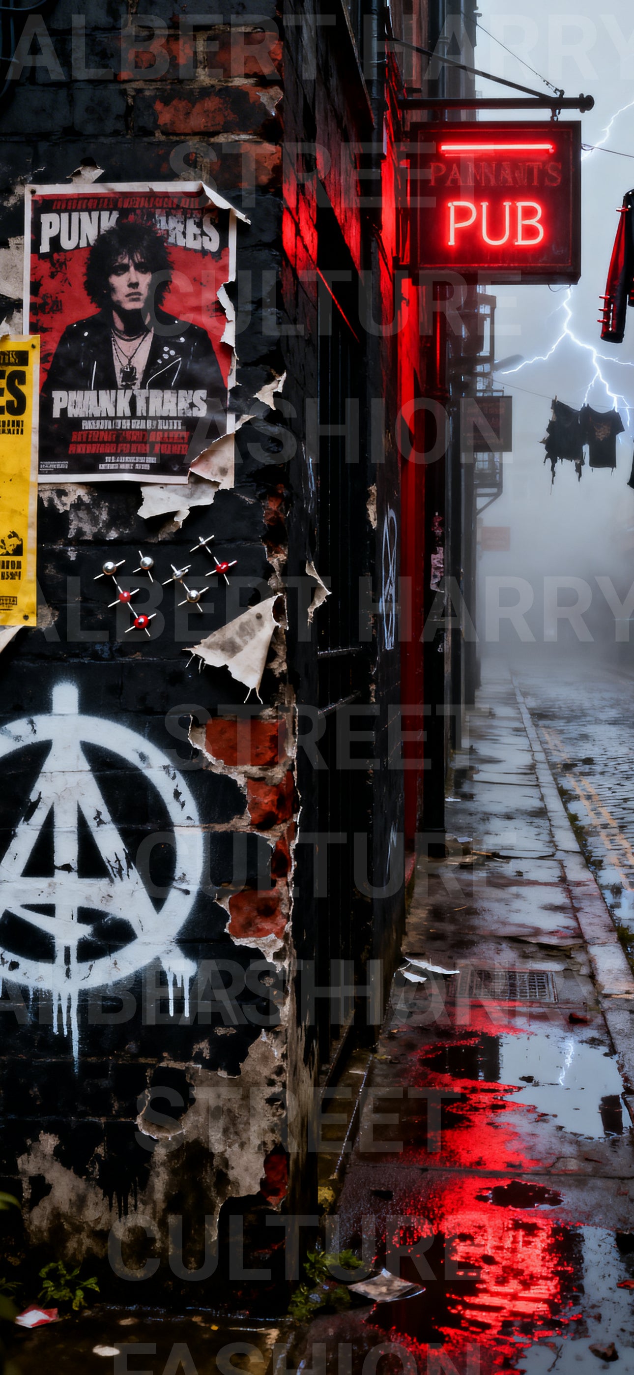 UK Punk Rock Street Wallpaper Collection — Digital Download | 70s 80s Punk Art for All Devices