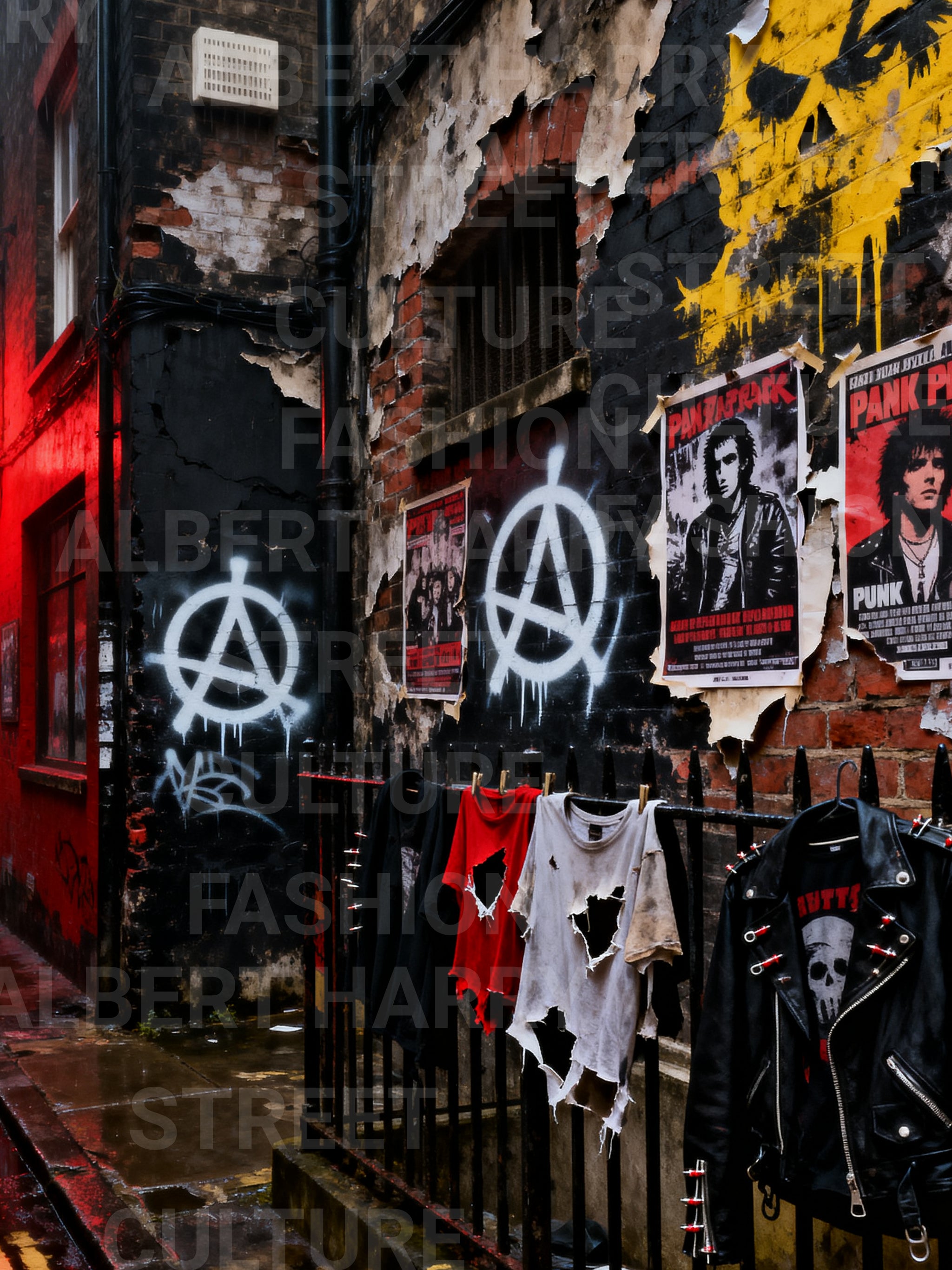 UK Punk Rock Street Wallpaper Collection — Digital Download | 70s 80s Punk Art for All Devices