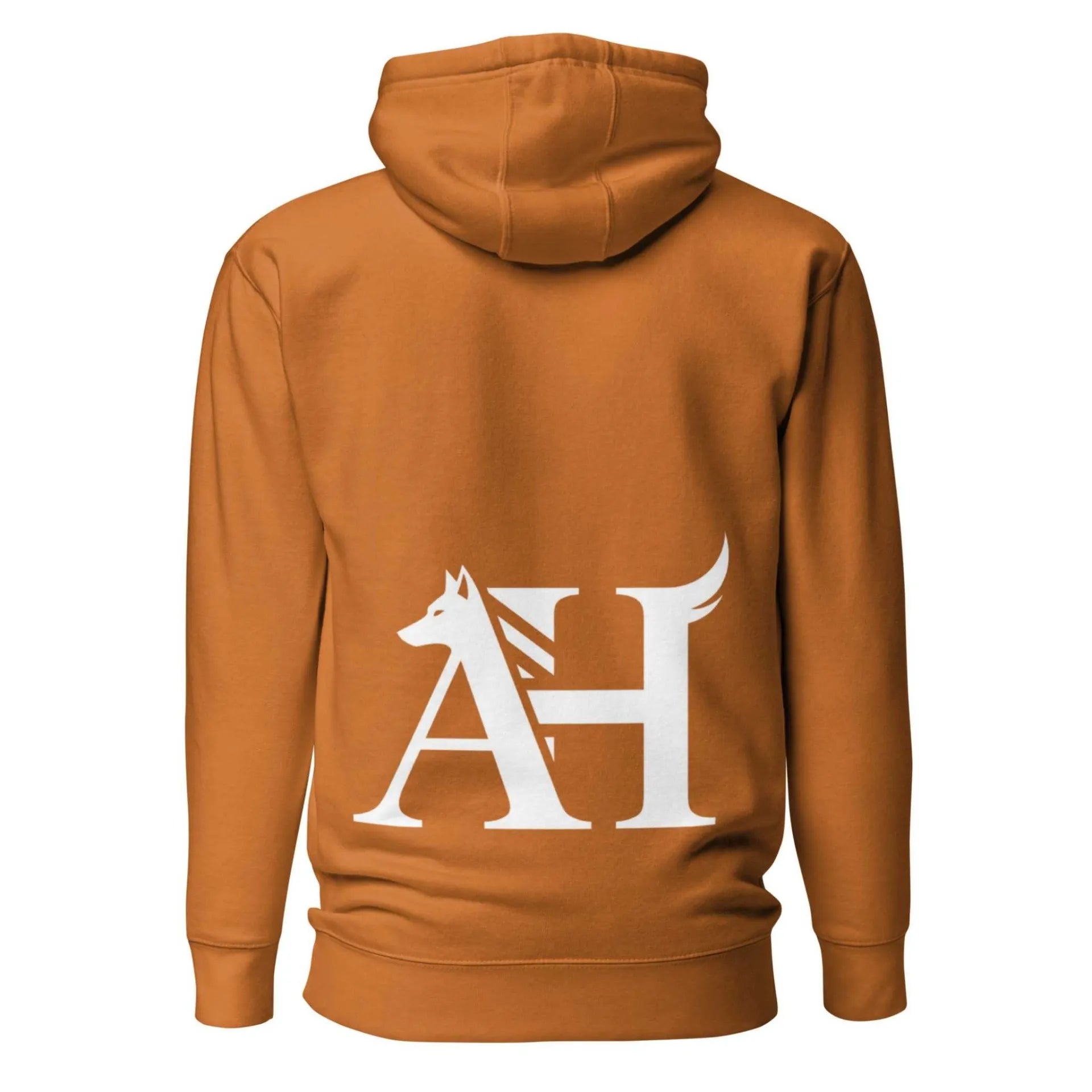 Albert Harry AH Minimal Dire Wolf Clan Royal Seal mustard hoodie back.