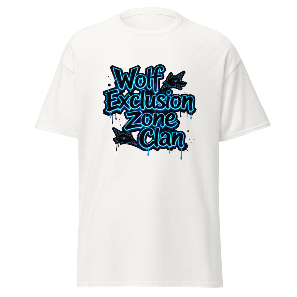 Albert Harry Manchester Wolf Exclusion Zone Clan street culture Fashion large chest graffiti graphic streetwear UK fashion white t-shirt
